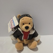 Disney Store Mini Bean Bag Plush Pilot Pooh 8" New W/ Tag 122