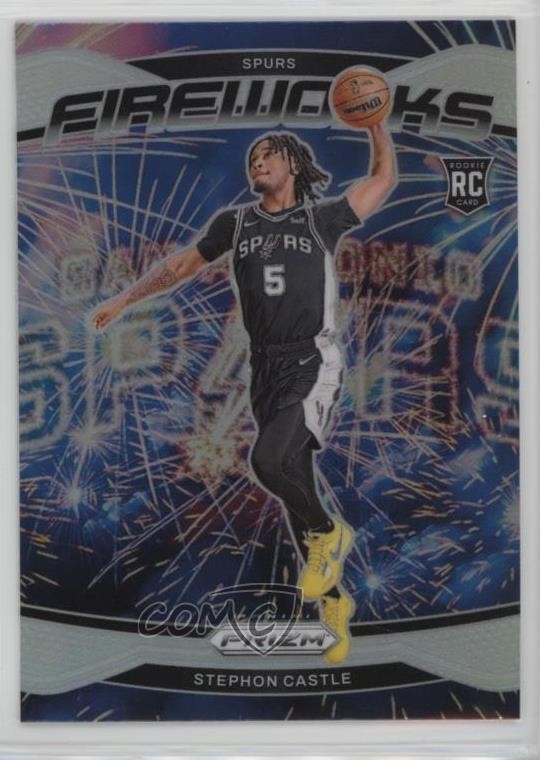 2024-25 Panini Prizm Fireworks Silver Prizm Stephon Castle #13 Rookie RC 6m7