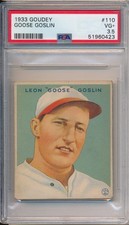 1933 GOUDEY #110 GOOSE GOSLIN - PSA 3.5 VG+ (SVSC)