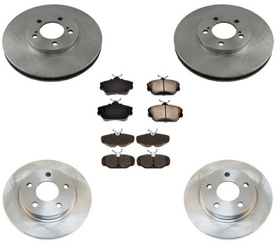 Front Rear Rotors Brake Pads for Ford Taurus SHO With 4 Wheel Disc Brakes 96-98