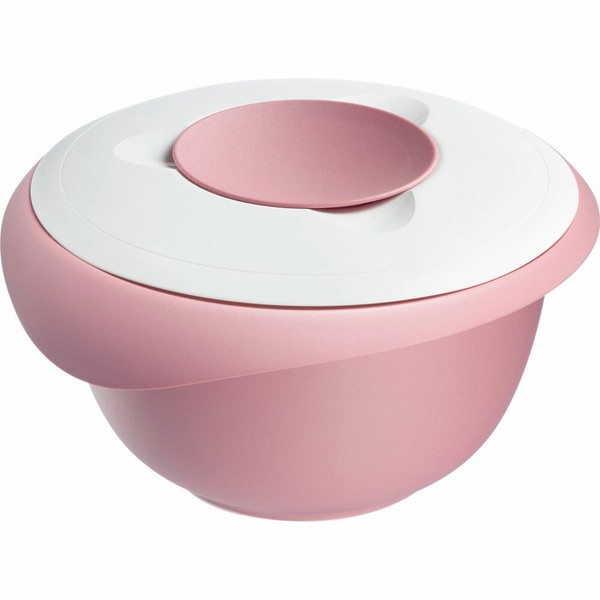 Westmark RüHrschüSsel 2,5L Mit Deckel Zweiteilig Aus Kunststoff In Rosa Und Weiß-image