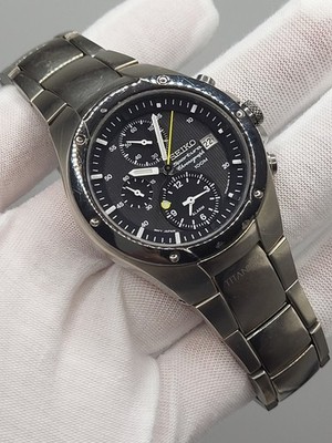 WORKS ] 2011 Seiko 7T62 Sportura Titanium Chronograph 100M Quartz