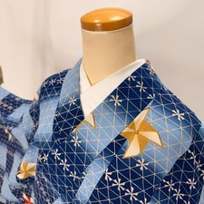 Komon sya summer Kimono Vintage Polyester Free Shipping L size 5638