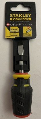 Stanley FatMax 1/4'' x 1-3/4'' Slotted Stubby Screwdriver   Magnetic Tip  New