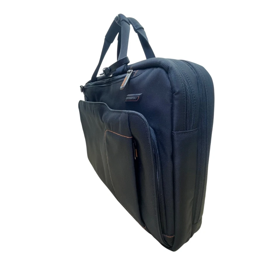 Briggs & Riley Hombres Negro Nylon Correa Ajustable Amplio Maletín para Laptop Talla L Foto 3 de 4