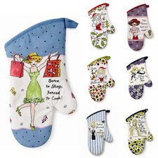 SINGLE Premiu Quilted  Oven Mitt - Heat Resistant for  Cooking and  Baking