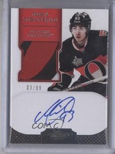 2011-12 Panini Dominion Short Print /99 Mika Zibanejad RPA Rookie Patch Auto RC