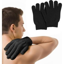 Exfoliating Bath Gloves Pair Loofah Sponge Body Scrubber Deep Cleansing Dead