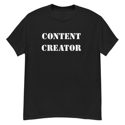 Content Creator Black tshirt t-shirt for the influencer 