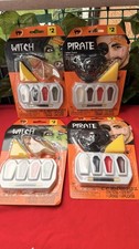 Witch Pirate Costume Makeup Kit - Black, White, Red