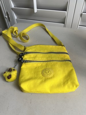 Kipling Alvar Extra Small Mini Bag , Neon Yellow, Lightly Used