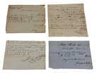 1818-1850 Washington County PA Court Records Ledger Receipts Ephemera Lot