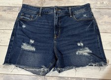 Old Navy Distressed High-Rise Secret-Slim Pockets Cutoff Jean Shorts size 8  B