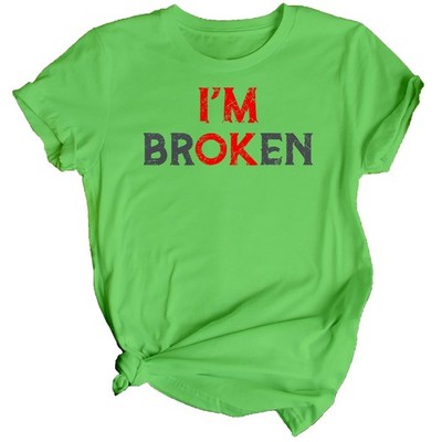 Frauen Broken Mental Health Awareness T-Shirt Top Angst Emotional Wellness1#MHA