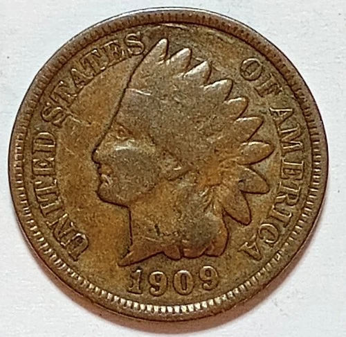 Indian Head Penny Lot of "1" VERY NICE 1909 GOOD OR BETTER°$ FREE SHIPPING $#520