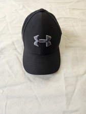 Under Armour Black Breathable Stretch Baseball Cap S/M Childs Sports Casual