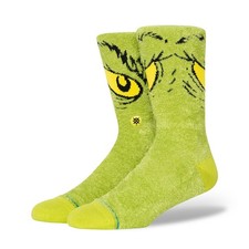 Stance x The Grinch "Da Da Dagrinch" Classic Crew Socks Green Print Sock