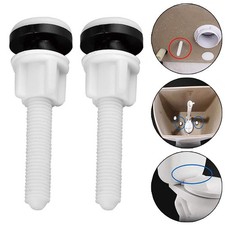 2 Pack Plastic Toilet Hinge Close Coupling Bolts Nuts High Quality With Washers