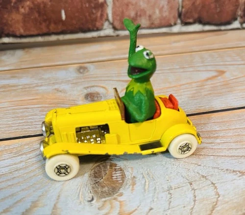Corgi Die Cast Metal Car Kermit The Frog Sesame Street  1979 Vintage Roadster