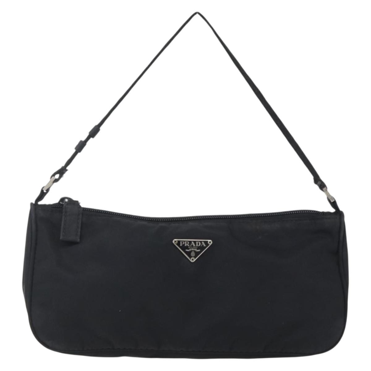 PRADA Hand Bag Nylon Black Silver Auth ep12953 thumbnail 2