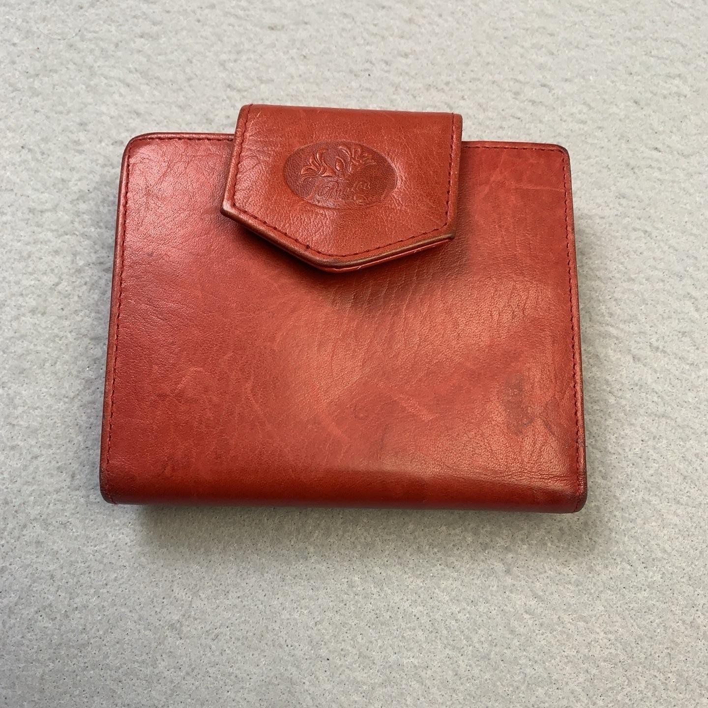 Buxton Wallet Womens One Size Red Leather Trifold Coin Purse ID Credit Cards