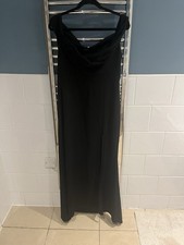 Black Maxi dress with slit. Square style neckline. Size 16.