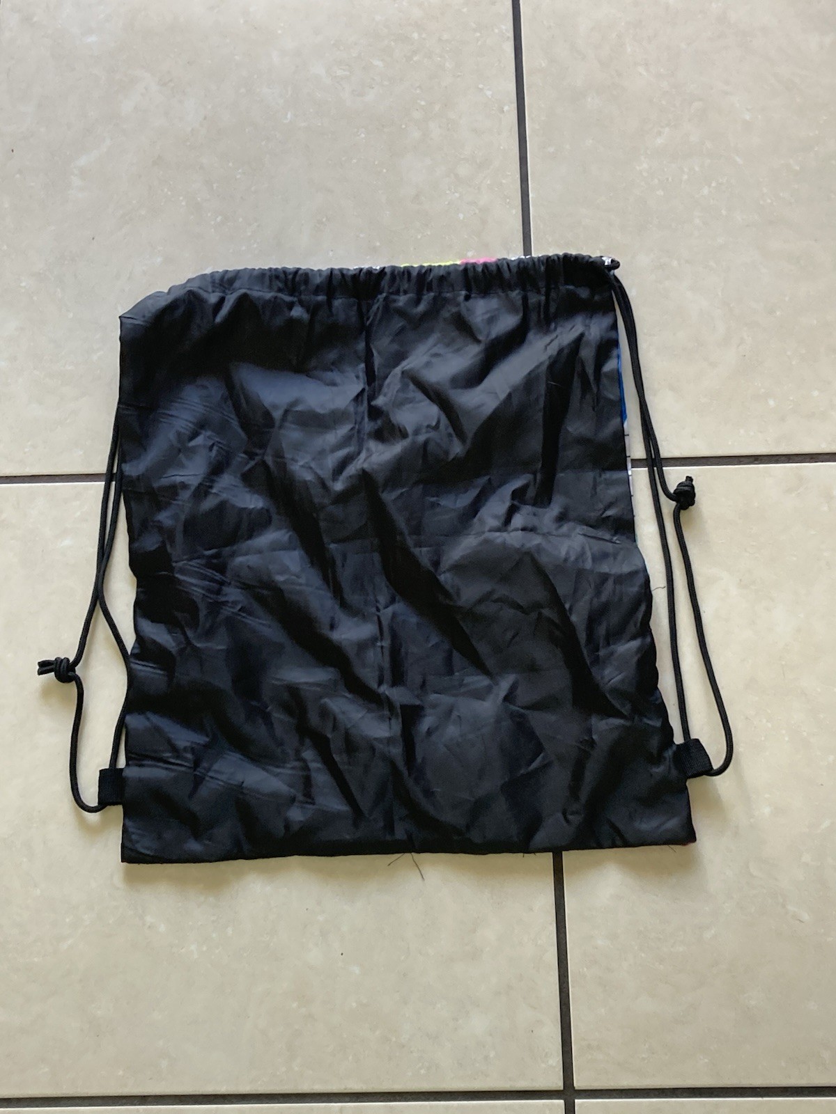 80s/90s Pattern Drawstring Backpack 19” - image 2