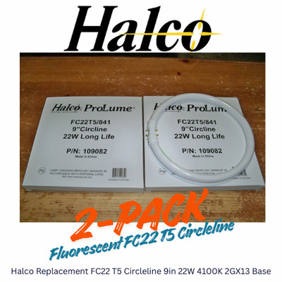 Halco Fluorescent FC22 T5 Circleline 9in 22W 4100K 2GX13 Base 2-pack NEW