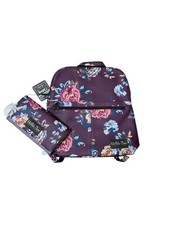 Matilda Jane Moments With You Plum Perfect floral backpack and matching wallet