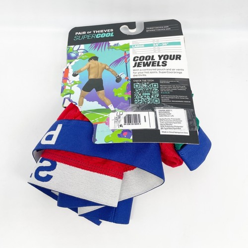 Pair Of Thieves Men's Boxer Briefs 2-Pack Stay Dry Tech Super Cool Size Large - Picture 2 of 3