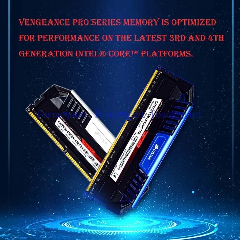 RAM de escritorio CORSAIR Vengeance Pro 8 GB 16 GB DDR3 240 pines 1333 1600 1866 2133 2400 Foto 3 de 4