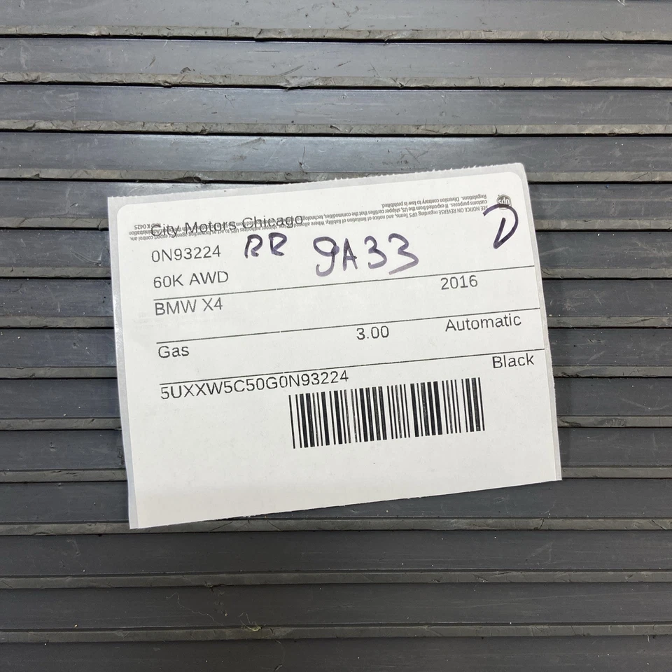 BMW X4 F26 F25 2015-2018 guardabarros trasero derecho forro protector contra salpicaduras OEM Foto 2 de 4