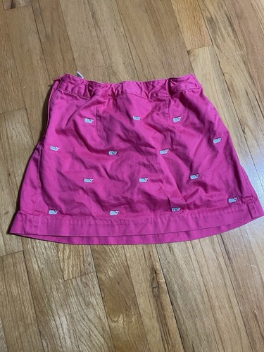 Vineyard Vines Skirt Skort Girl 7 Whale Logo Embroidered Pink Blue - Picture 6 of 7