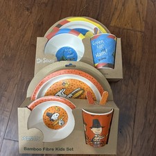 Cool Bundle of Dr. Seuss and Peanuts 5-Piece Dish Set NEW IN PACKAGE