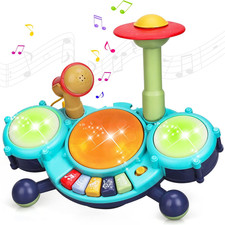 5 in 1 Baby Drum Set for Toddlers 1-3 Musical Toys for Toddlers 1-3 with Toddler