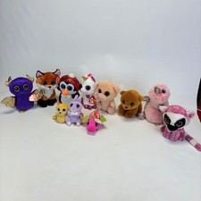 Ty Beanie Boos Plush Lot Kids Multicolor Glitter Eyes Animals 11 pc