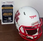 Tank Dell Signed Autographed Chrome Decals Houston Cougars Mini Helmet JSA N