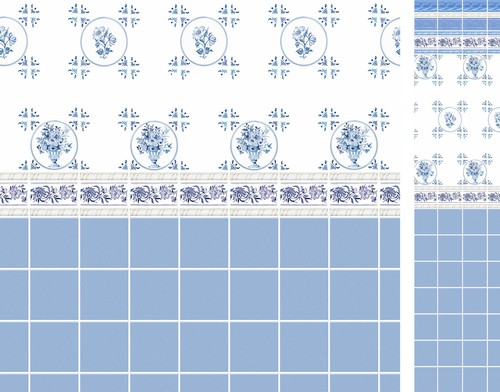 4x Retro Puppenhaus Boden - Selbstklebende Karierte Tapete Khaki 41x27cm