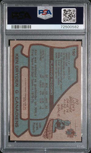 1979 Topps #150 Ken Dryden PSA 6 Montreal Canadiens - Picture 2 of 2