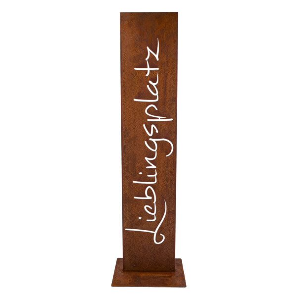 Metall Schild Lieblingsplatz Gartendeko Rost Deko Garten Vintage Spruchtafel