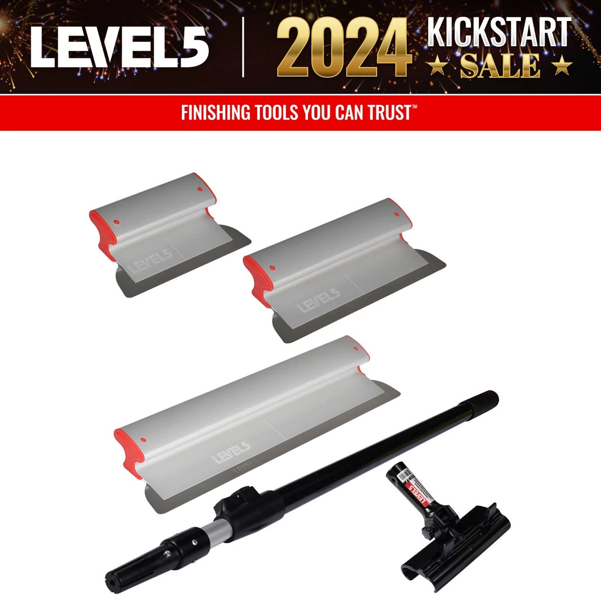 LEVEL5 Drywall Skimming Blade Set 10