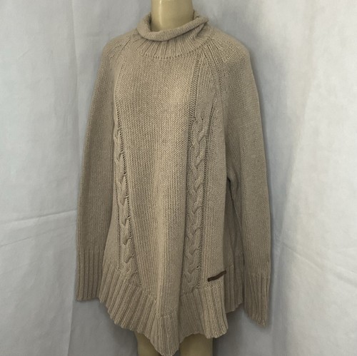 Holebrook Sweden Sweater Jumper Cable Knit Alpaca Blend Turtleneck Women Sz M - Picture 8 of 9