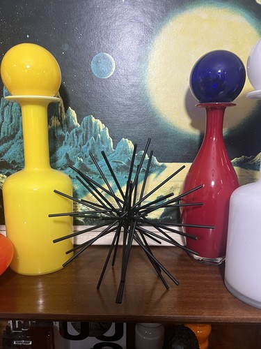 Vintage Space Age Large Black Sputnik Starburst Mid Century Atomic Habitat - Picture 3 of 6