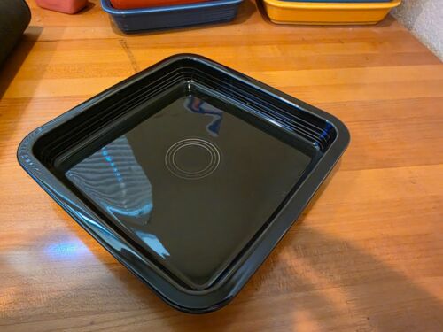 Fiesta Black 8.5" Square Utility Tray Napkin Holder rare HTF Hard to Find New - Picture 2 of 4