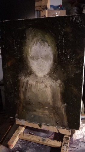 Original Oil Painting Of Gothic Girl - Picture 6 of 10
