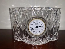 Royal Gallery 24% Lead Crystal Curved Desk or Mantle Clock