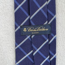Brooks Brothers Makers Necktie Gold Check Silk Made In USA