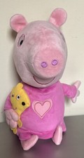 PEPPA PIG Sleep N' Oink Peppa Bedtime Stuffed Talking Plush toy. Works Great