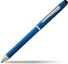 Tech3+ Engraved Refillable Multi-Function Ballpoint Pen with Stylus, Medium Ball