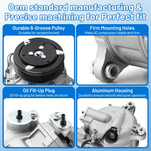 OEM A/C AC Compressor for 2014 2015 2016 BMW X5 228i 328i 428i 535d 535d xDrive - Picture 3 of 15